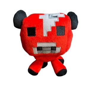 2013 Mojang Minecraft Plush Mooshroom Cow Red Stuffed Kids‎ Play Toy 6 Inches